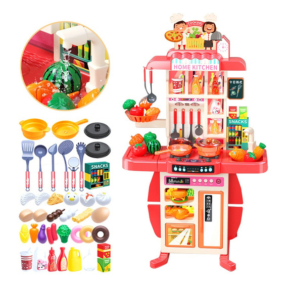 95cm Cocina Juguetes Para Niñas Con 54pzs Kit