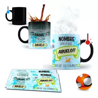 Taza Mágica Personalizada Vas A Ser Abuelo Regalo Sorpresa