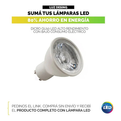 Aplique 2 Luces Blanco Con Cromo U1582  Apto Led Gu10 Mks Blanco/cromo