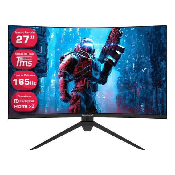 Monitor Gamer Curvo Led VA 27  Full Hd 165hz 1ms Master-G