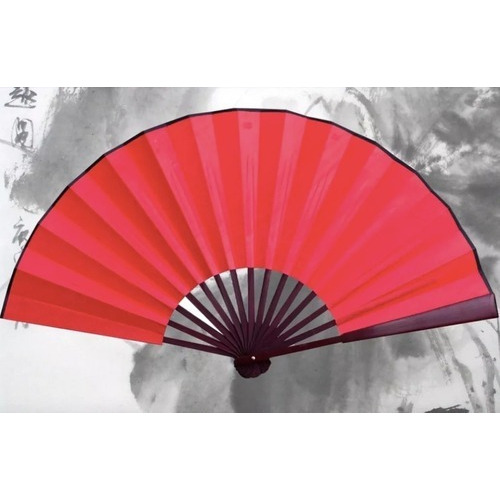 Abanico De Bambu Y Seda Premium Flamenco Geisha Decoracion Color Rojo