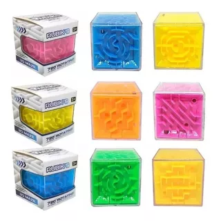 Mini Laberinto 3d Cubo Rubik Laberinto Mágico 10pz