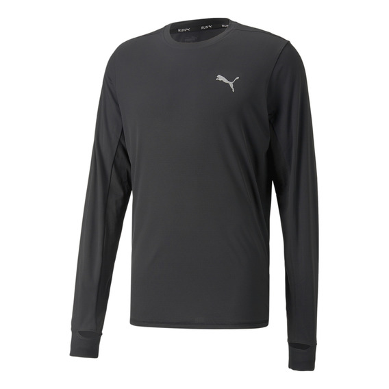 Playera Puma Run Favorite Ls Negra Hombre