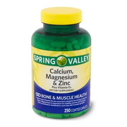 Calcio Magnesio Zinc + Vitamina D3 250 Caps Multivitaminico! Sabor Neutro