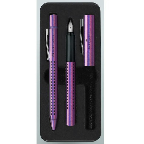 Pluma Y Bolígrafo Glam Fabercastell Grip 2011 Estuche Regalo