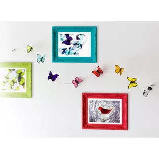 Guirnalda De Mariposas Multicolores Decoracion Infantil Nena