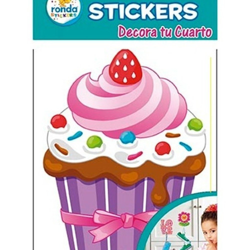 Stickers Decorable Puerta Cupcakes Color Multi color