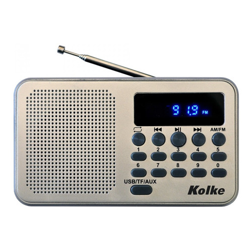 Radio  Kolke KPR-364 digital portátil color plateado