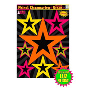 Painel Decorativo Estrelas Neon