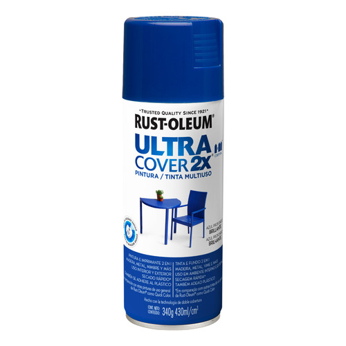 Rust Oleum pintura aerosol ultra cover colores 340ml color azul profundo brillante
