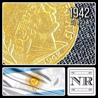 Argentina - 5 Centavos - Año 1942 - Cj #214 - Rara