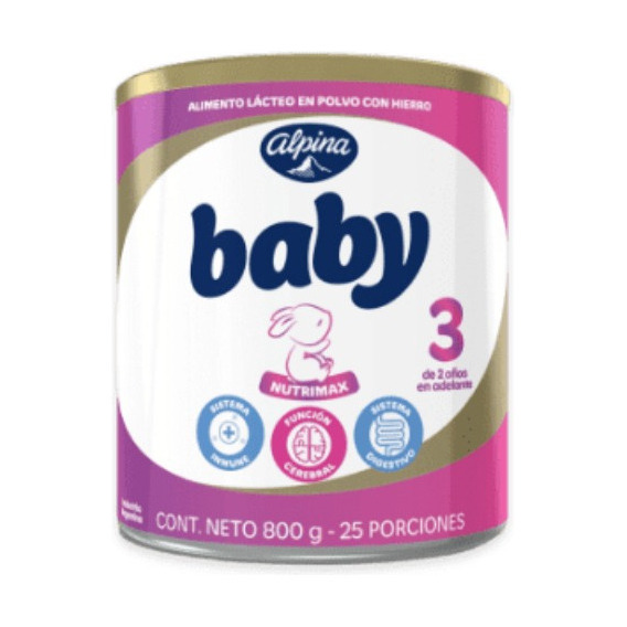 Alimento Lacteo Alpina Baby 3 Nutrimax 2 Años En Adelante