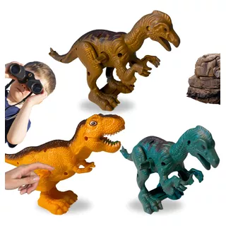 Kit 3 Dinossauros Brinquedo Corda Presente Infantil Menino 