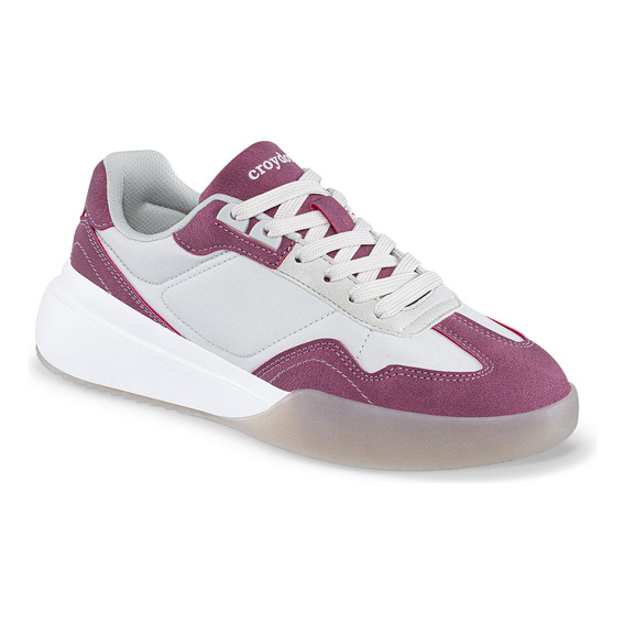 Tenis Rizor Gris-vino Para Mujer Croydon