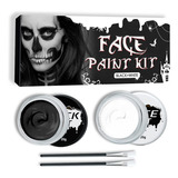 Pintura Corporal Y Facial En Blanco Y Negro De Halloween