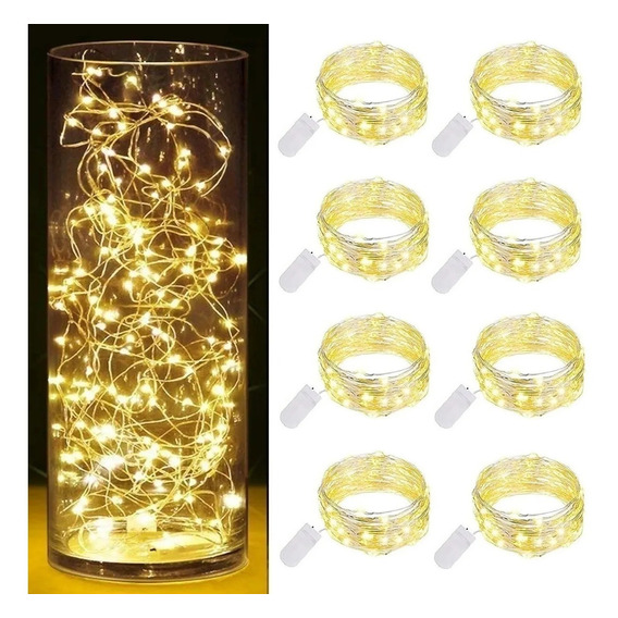 Tira De Luces Led Decorativas 20 Leds 1 M 8 Unidades