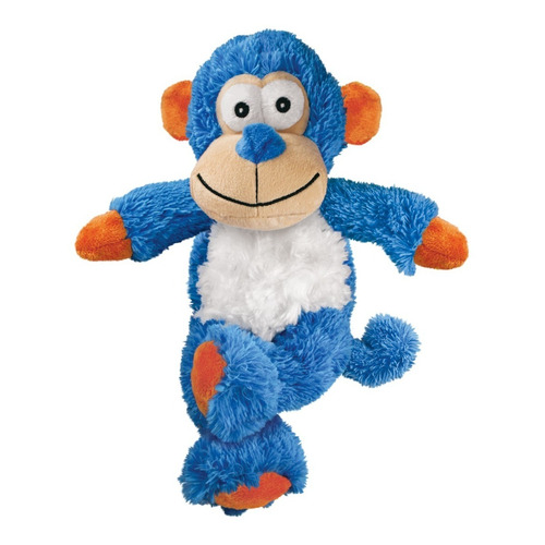 Peluche grande Kong Cross Knots Monkey para perros, color azul