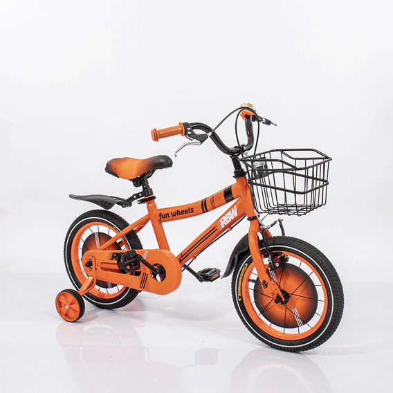 Bicicleta Infantil Rainbow Rodado 14 Rbw Color Naranja