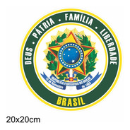 5un Adesivo Carro Patriota Deus Pátria Família Brasil 20x20