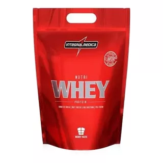 Suplemento Em  Pó Integralmédica  Nutri Whey Protein Proteínasnutri Whey Protein Sabor  Morango Em Sachê De 1.8kg