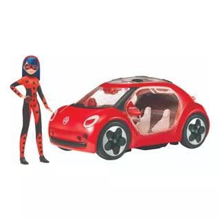 Ladybug Miraculous Volkswagen E-beetle Vehículo Con Muñeca