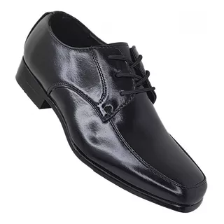 Zapato Formal De Vestir Con Cordon Niño 3220 Negro Brillante