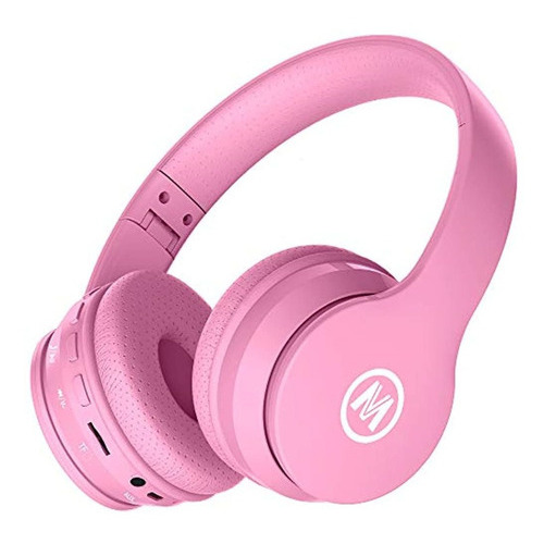 Mokata Niños Auriculares Bluetooth Wireless Over Ear Auricul Color 01-pink