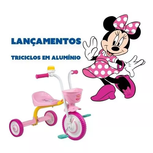 Triciclo Infantil Menina Motinha Charm Nathor Azul E Rosa Baby