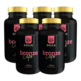 5x Bronzeador Oral - 60 Cápsulas Urucum (compre 4, Ganhe 1)