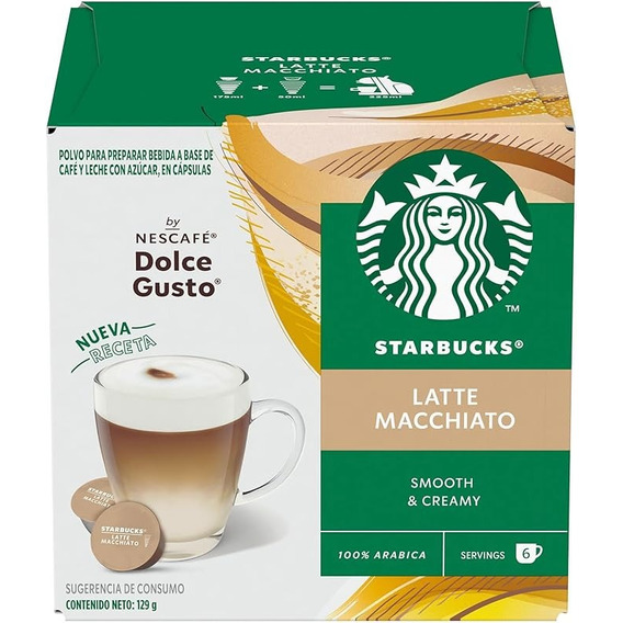 Caja Capsulas Nescafé Dolce Gusto Starbucks Latte Macchiato
