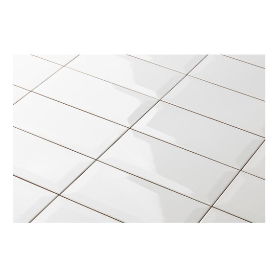 Ceramica Metro White Brillante  10x20 Cm                    