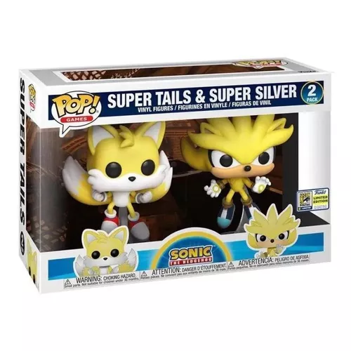 Funko Pop Games SUPER TAILS & SUPER SILVER Sonic The Hedgehog Exclusive 2  Pack