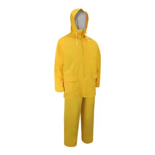 Traje De Agua Lluvia Tipo Pijama Amarillo