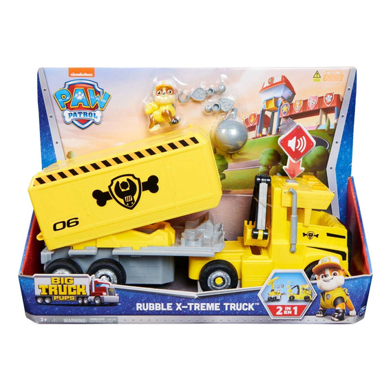 Carro De Juguete Paw Patrol Big Trucks Mega Camión Rubble