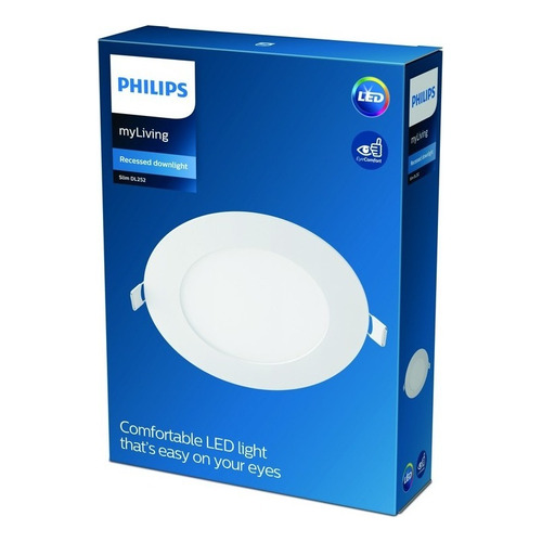 Foco Led Empotrado Philips Dl252 Redondo Luz Cálida 12w Luz Blanca cálida