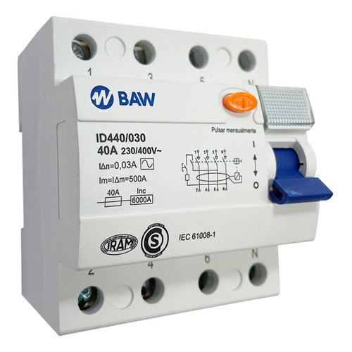 Interruptor diferencial 4P 40A ID440/030 BAW