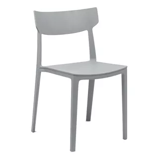 Silla De Comedor Rossi Rio, Estructura Color Gris, 4 Unidades