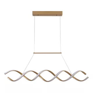 Nitrolux Lustre Sala Jantar Luminaria Pendente Led Teto Moderno Dourado 110v/220v