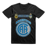 Remera Algodon Negra Argentino Bahia Blanca