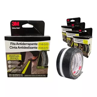 Cinta Antideslizante Negra Fotoluminiscente 3m 50mm X 20mts 