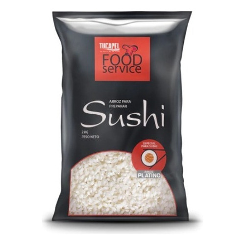 Pack 5 Unidades Arroz Platino Especial Sushi 2 Kg Tucapel