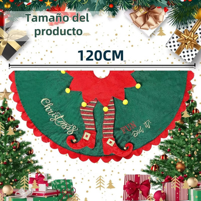 Pie De Árbol Navideñas Decoración Con Pies De Elfo 120cm