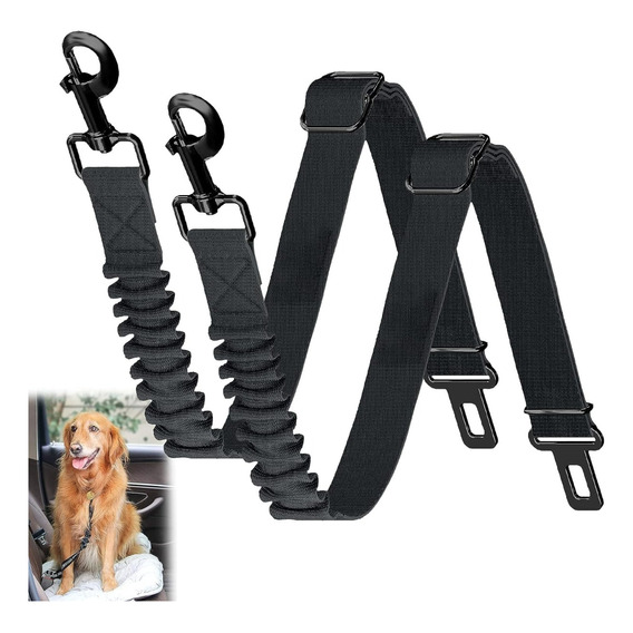 2 Pcs Adaptador De Cinturón De Seguridad Para Perros Correa