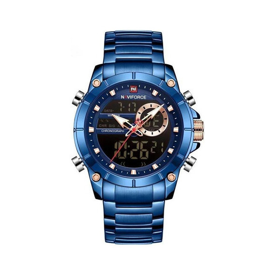 Reloj digital y analógico Naviforce 9163 azul para hombre