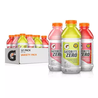 Gatorlyte Zero Electrolyte Cero Azúcar Keto Pack 12 Piezas