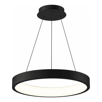 Lampara Colgante Halo Aro Led Cct Diseño Negro Ldf43040-ng Negro