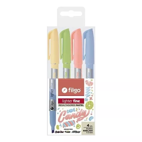 RESALTADORES FILGO PASTEL LIGHTER FINE GALAXY x4