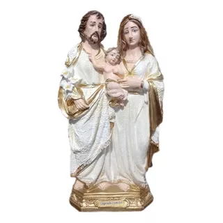 Imagem Sagrada Família Branca Especial 30cm Esclusivo