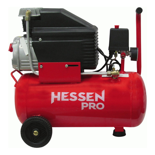 Compresor de aire eléctrico Hessen 016-6700 24L 2hp 230V 50Hz rojo