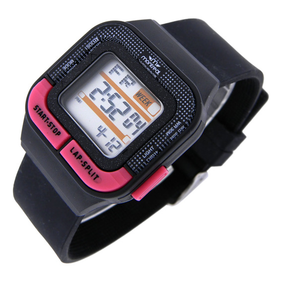 Reloj Montreal Mujer Ml1653 Digital Alarma Luz Cronómetro